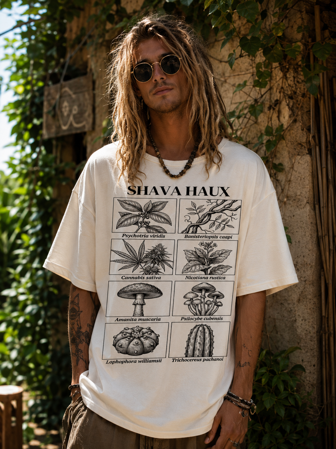 CAMISETA OVERSIZED SHAVA HAUX MEDICINAS DA FLORESTA